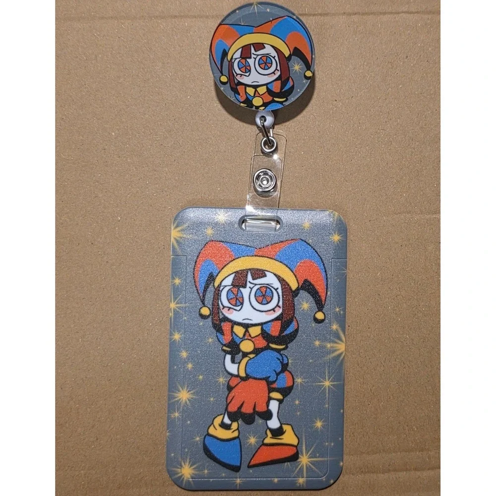 TADC Pomni Badge ID Reel ID Holder Handmade The Amazing Digital Circus Jester